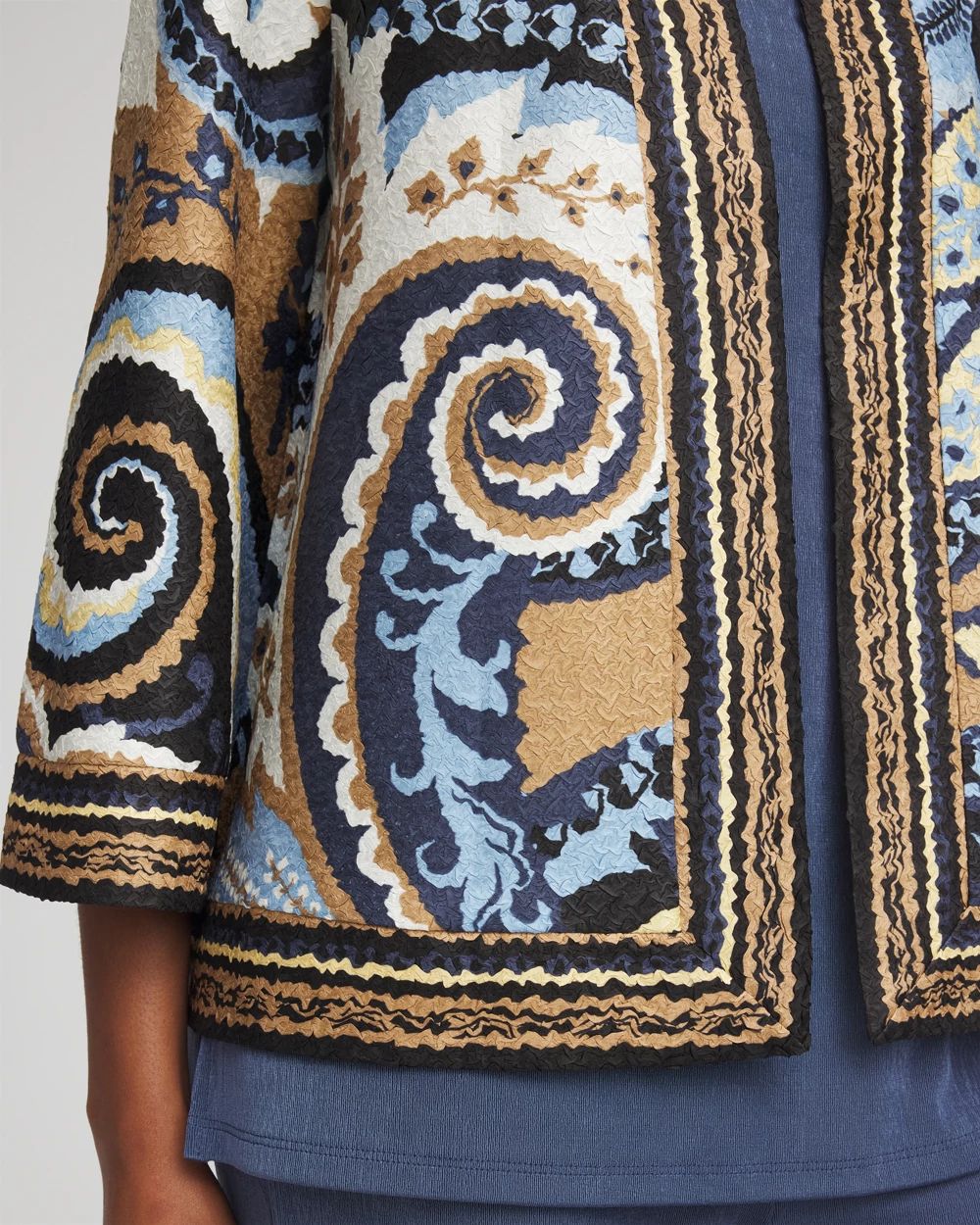 ジャケット・アウター PAISILEY and BOHO PRINT JKT Travelers™ Collection Paisley Crushed Jacket | Chico's